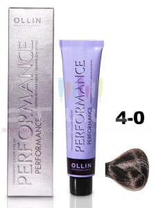 Ollin Color Performance Перманентная крем-краска для волос  4/0 шатен 60мл