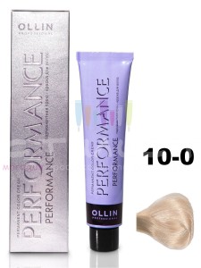 Ollin Color Performance Перманентная крем-краска для волос 10/0 светлый блондин 60мл